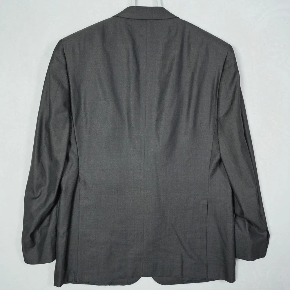 Brioni NM Estense Mens Blazer 42R Charcoal Grey Wool Silk 2-Button Sport Coat IT